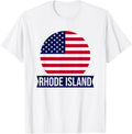 RHODE ISLAND - USA - American place name US flag design Apparel | Bestseller Style | Daily Wear Essential