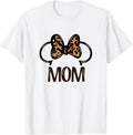 Disney Minnie Mouse Mom Leopard Print Bow Art Line Big Logo Apparel High Search Demand Everyday Wear