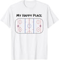 My Happy Place is at the hockey rink short sleeve T-Shirt | Premium Quality | Aesthetic Casual Look