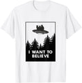 I want to Believe Funny Cat UFO Alien Space Men Women Girls Kids Apparel | Top Conversion Title | Top Rated Comfort
