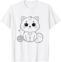 Cute Cartoon Kitten Big Eyes Adorable Ball Of Yarn Yarn Supply | High Search Volume | Perfect for Crafters