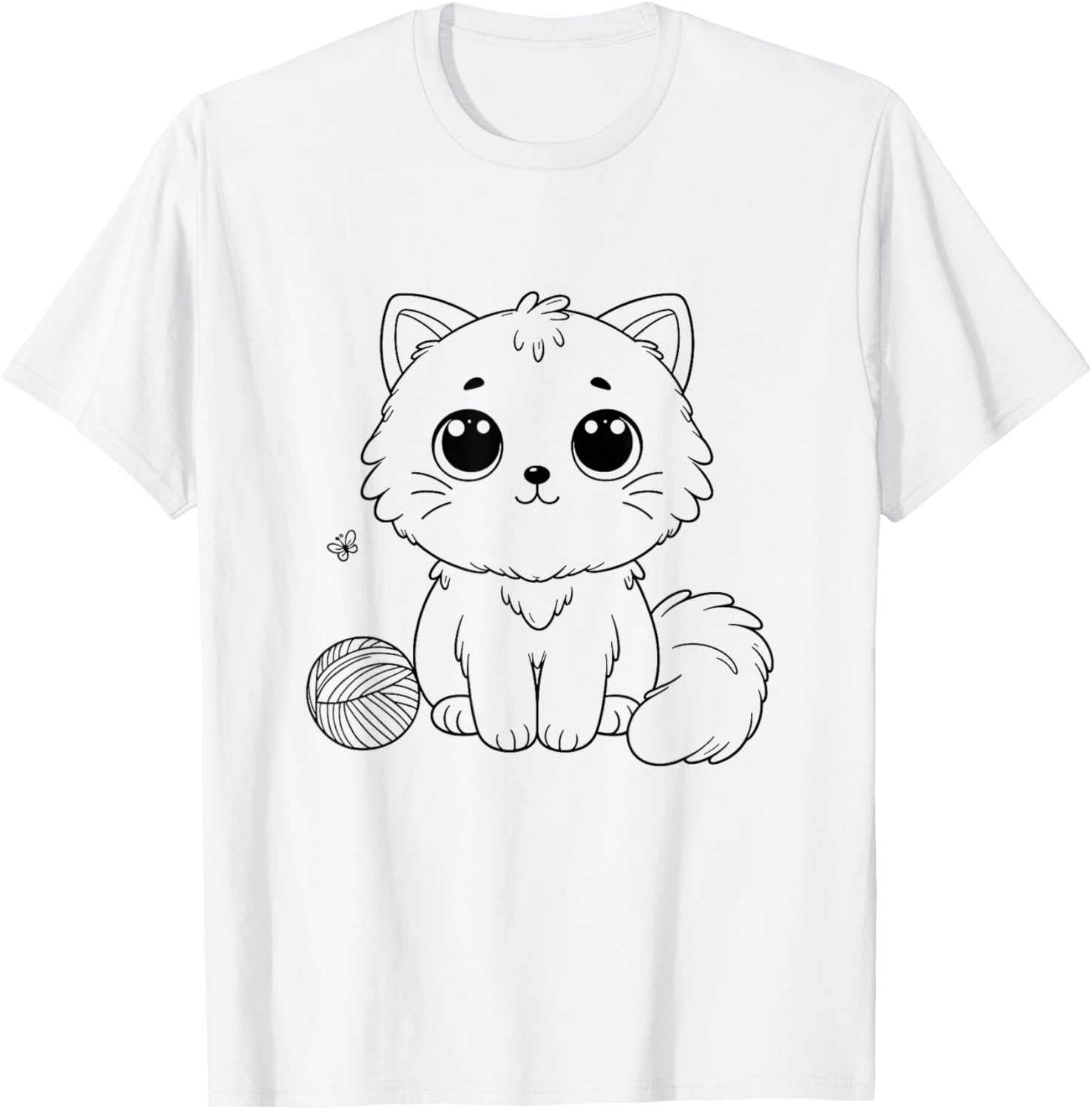 Cute Cartoon Kitten Big Eyes Adorable Ball Of Yarn Yarn Supply | High Search Volume | Perfect for Crafters