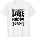 The Lake Is My Happy Place Canoe Paddle Boat Kayak Girl Apparel | High Search Volume | Customer Favorite