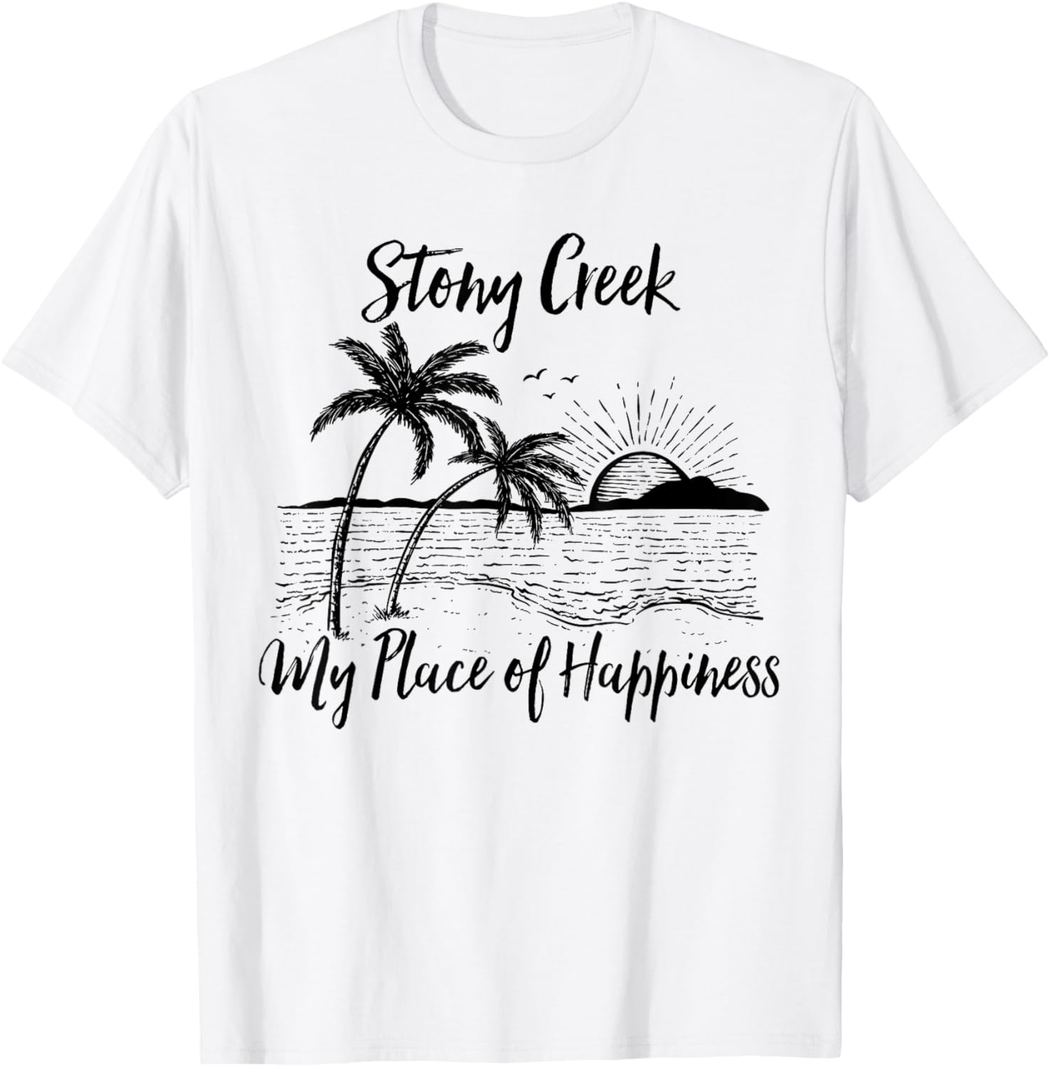 Connecticut Beach My Place Of Happiness - Stony Creek Apparel | US Viral Pick | High CTR Boost