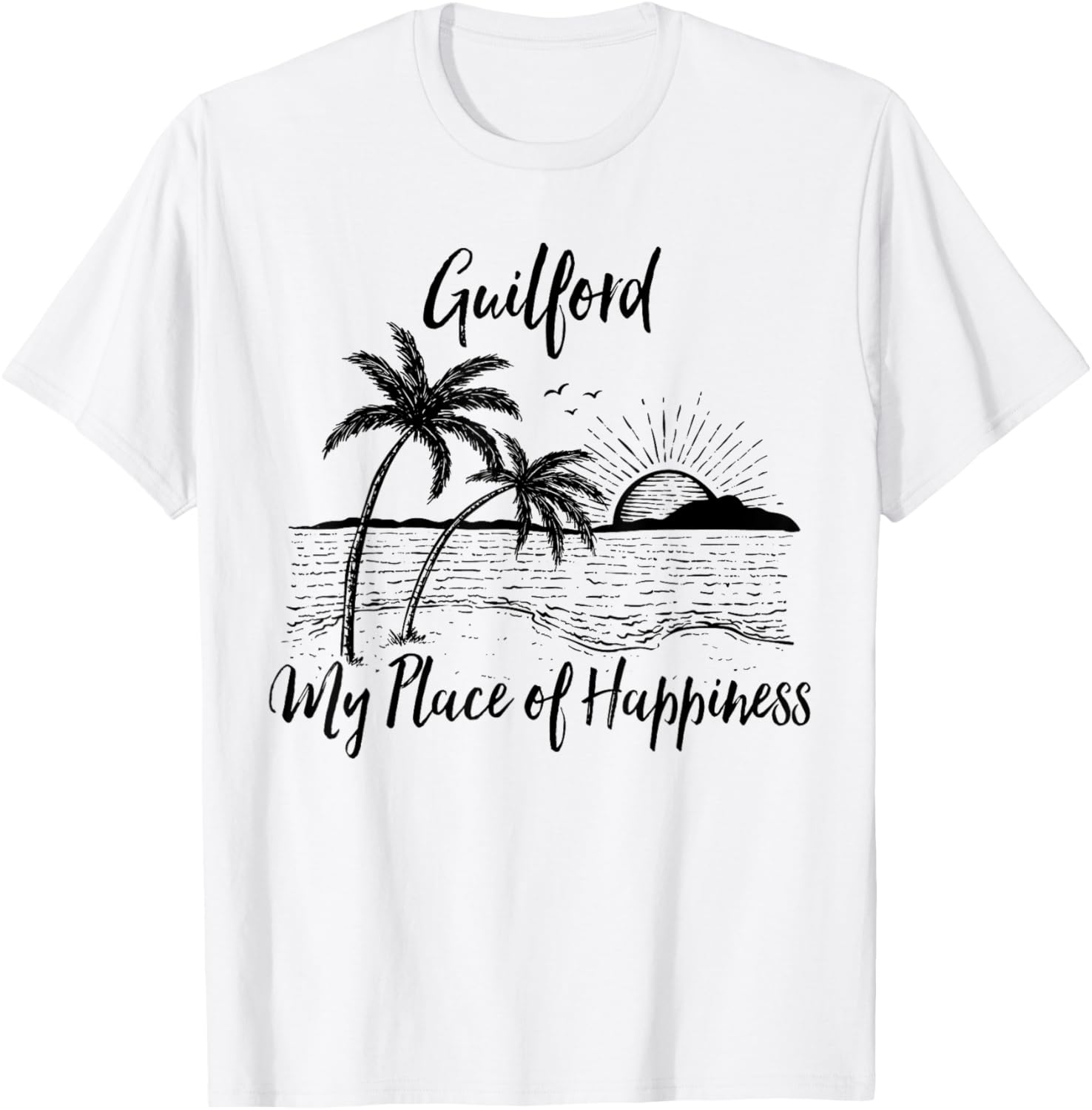 Connecticut Beach My Place Of Happiness - Guilford Apparel | Trending 2025 | Aesthetic Casual Look