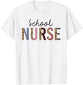 School Nurse Leopard Print Nursing Back to School Women Cute Apparel Streetwear Style Gift Ready