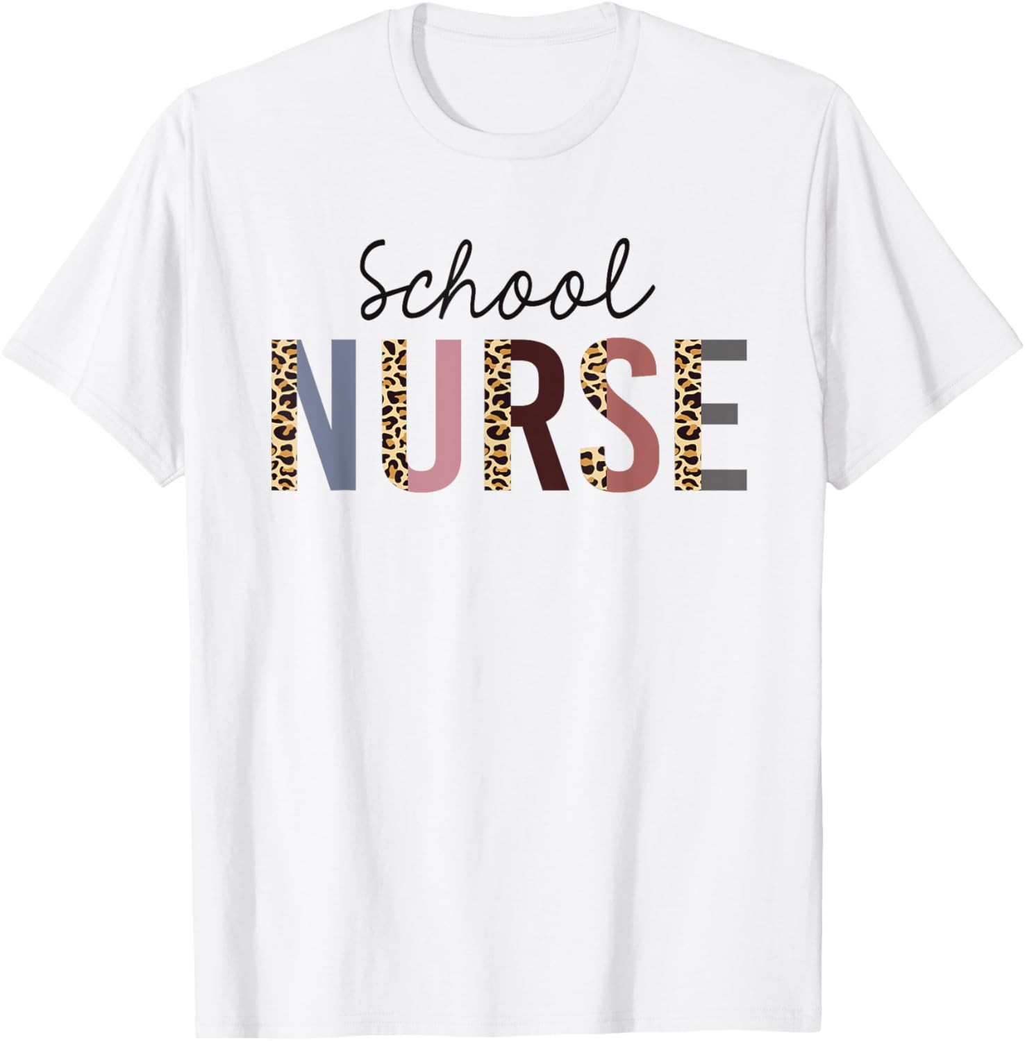 School Nurse Leopard Print Nursing Back to School Women Cute Apparel Streetwear Style Gift Ready