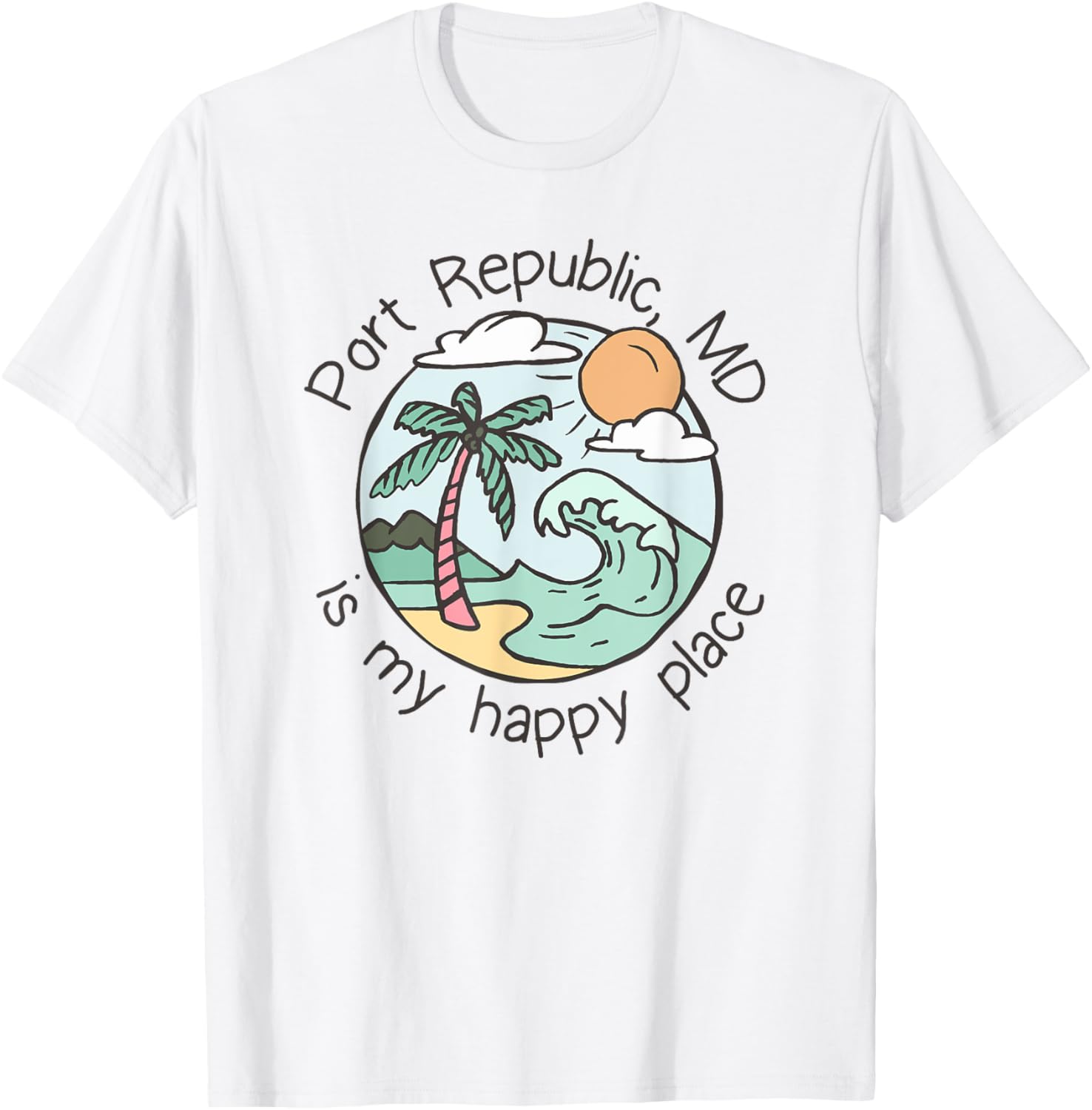 Cute Beach Motiv My Happy Place - Port Republic Apparel | Trending 2025 | Top Rated Comfort