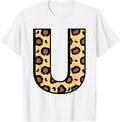 Awesome Letter U Initial Name Leopard Cheetah Animal Print Apparel Streetwear Style US Top Pick