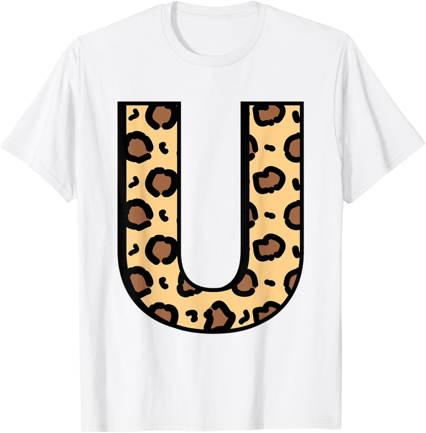 Awesome Letter U Initial Name Leopard Cheetah Animal Print Apparel Streetwear Style US Top Pick