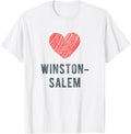 Winston-Salem Heart Love Favorite City or Place Apparel | Trending 2025 | Perfect Gift Choice