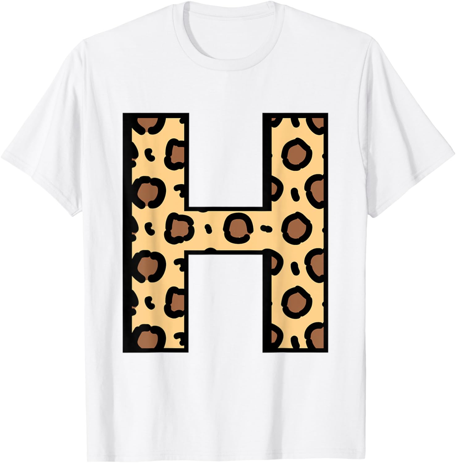 Awesome Letter H Initial Name Leopard Cheetah Animal Print Apparel Trending US Fan Favorite
