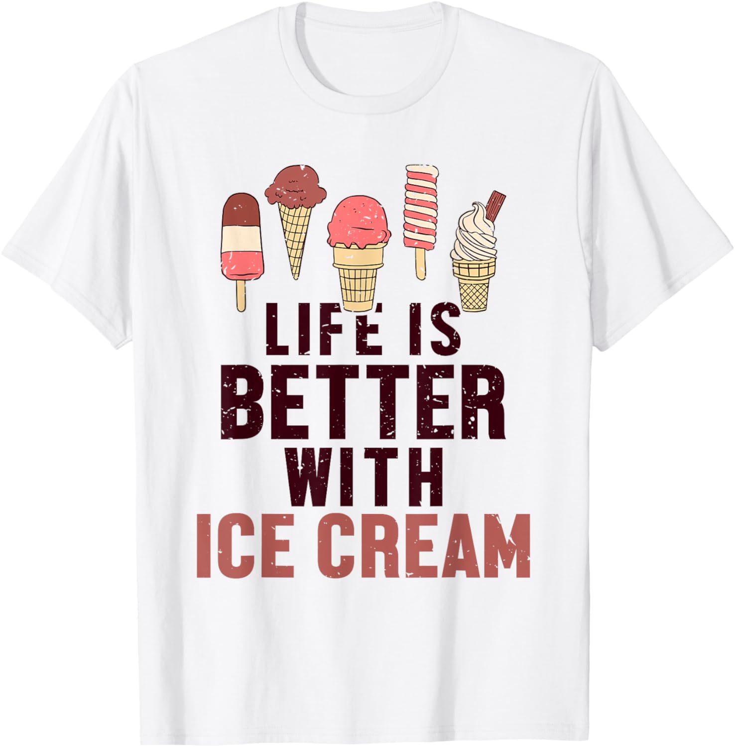 Life is Better with Ice Cream Maker Gelato Lover Ice Cream Apparel | Trending 2025 | Aesthetic Fit