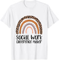 Social Work Difference Maker MSW Graduate Masters Therapist Apparel | High Search Volume | Aesthetic Fit