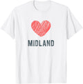 Midland Heart Love Favorite City or Place Apparel | US Viral Pick | Customer Favorite