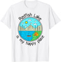 Fishing Boating Camping - My Happy Place Redfish Lake Apparel | Google Shopping Optimized | Perfect Gift Choice