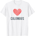 Columbus Heart Love Favorite City or Place Apparel | Bestseller Style | High CTR Boost