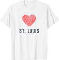 St. Louis Heart Love Favorite City or Place Apparel | Premium Quality | Customer Favorite