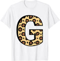 Awesome Letter G Initial Name Leopard Cheetah Animal Print Apparel Comfort Fit Gift Ready