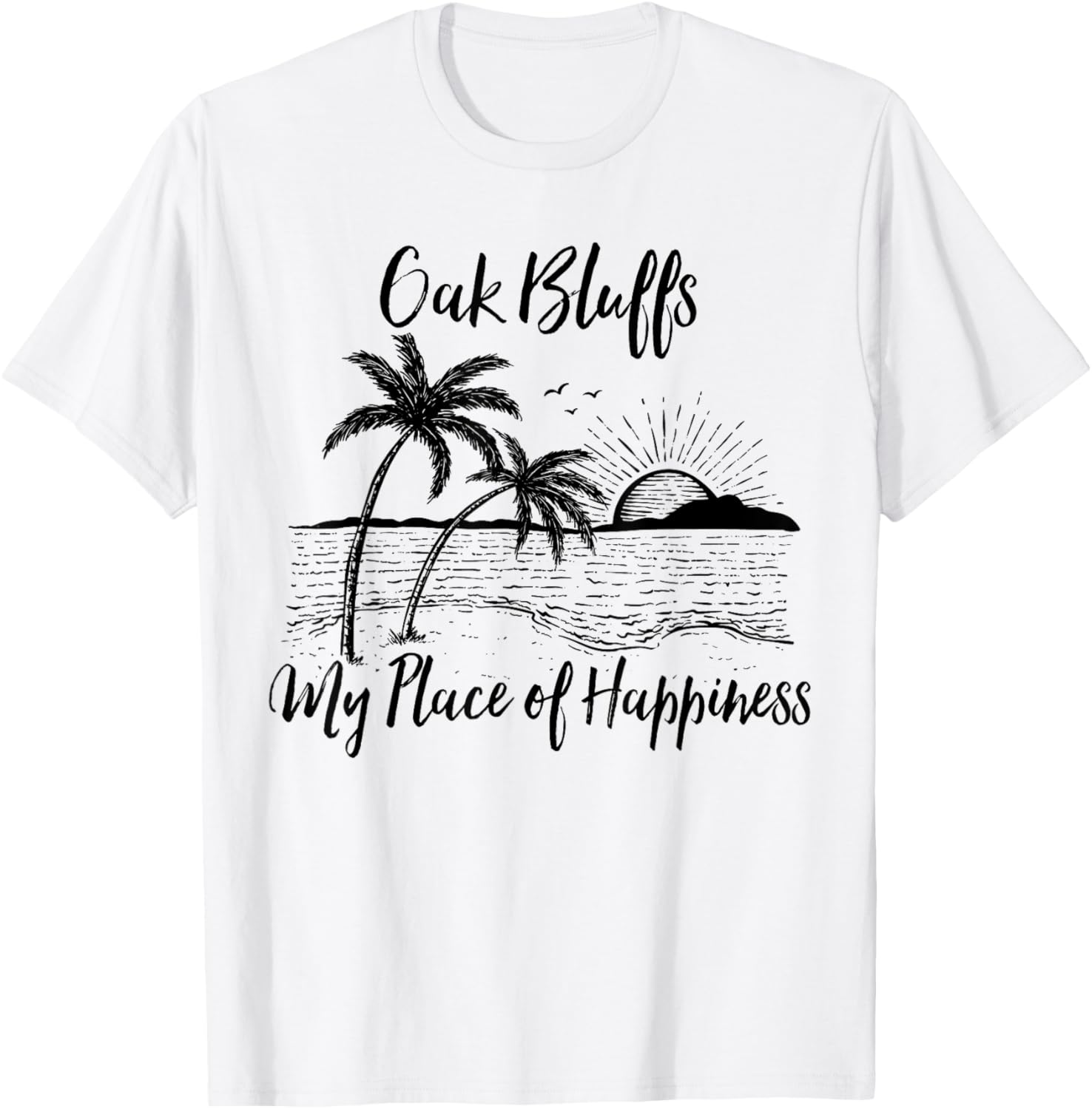 Massachusetts Beach My Place Of Happiness - Oak Bluffs Apparel | Trending 2025 | Aesthetic Casual Look