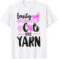 Crocheting Knitting Easily Distracted By Cats And Yarn Yarn Supply | Viral US Pick | High CTR Title