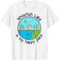 Fishing Boating Camping - My Happy Place Whitefish Lake Apparel | Google Shopping Optimized | Daily Wear Essential