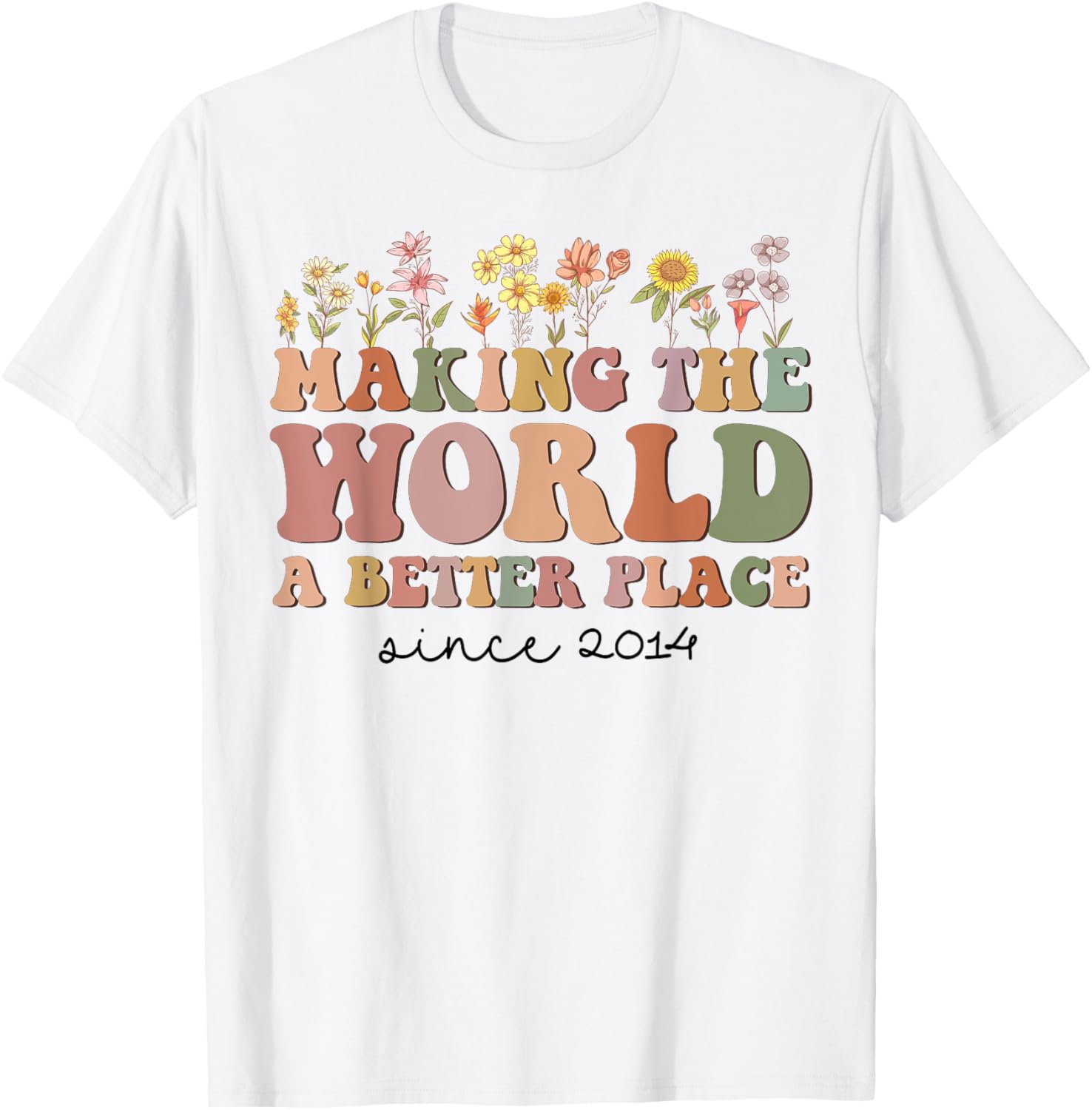 Happy 11th Bday Making The World A Better Place Since 2014 Apparel | Trending 2025 | Aesthetic Casual Look