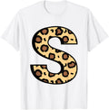 Awesome Letter S Initial Name Leopard Cheetah Animal Print Apparel Trending US Everyday Wear