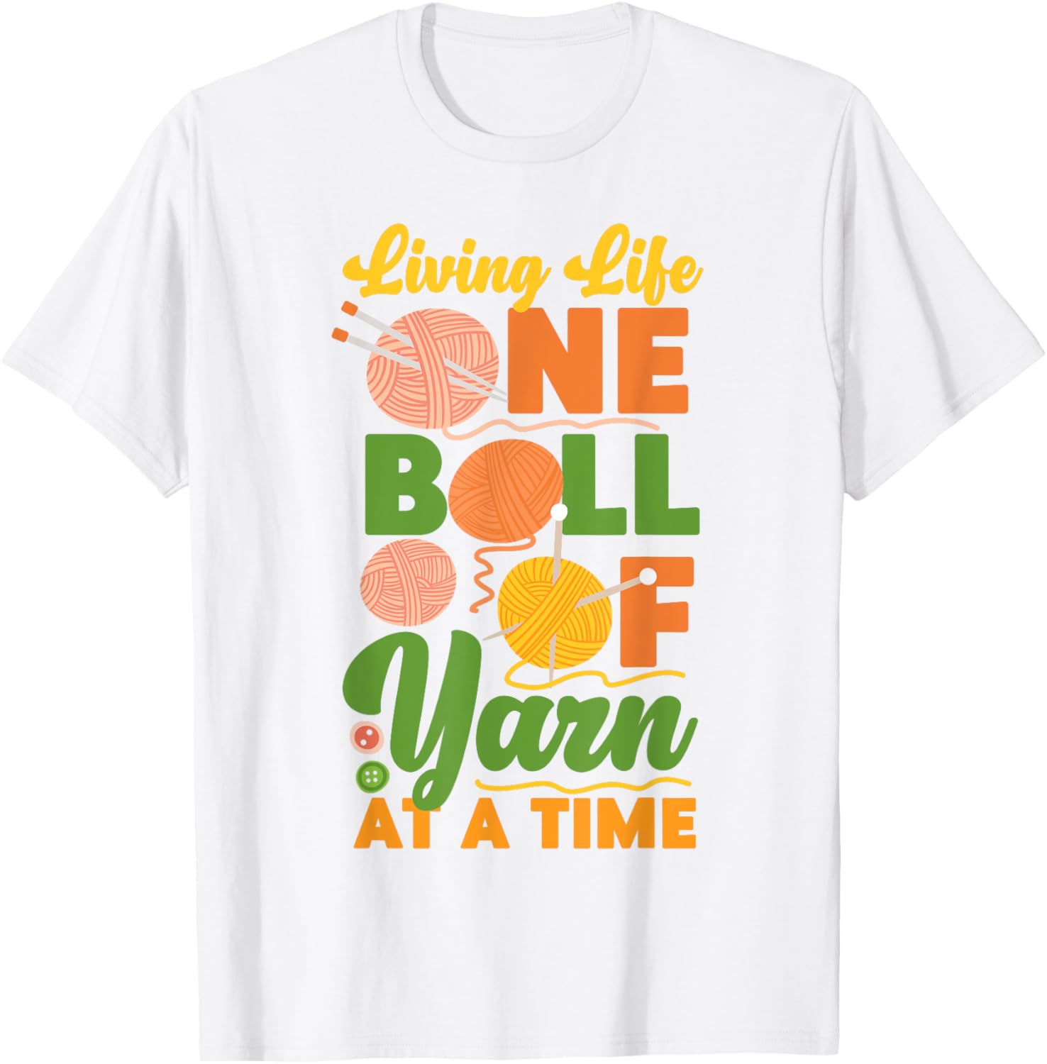 Knitting Knitter Living Life One Ball Of Yarn At A Time Yarn Supply | Top Rated | Best Seller Choice