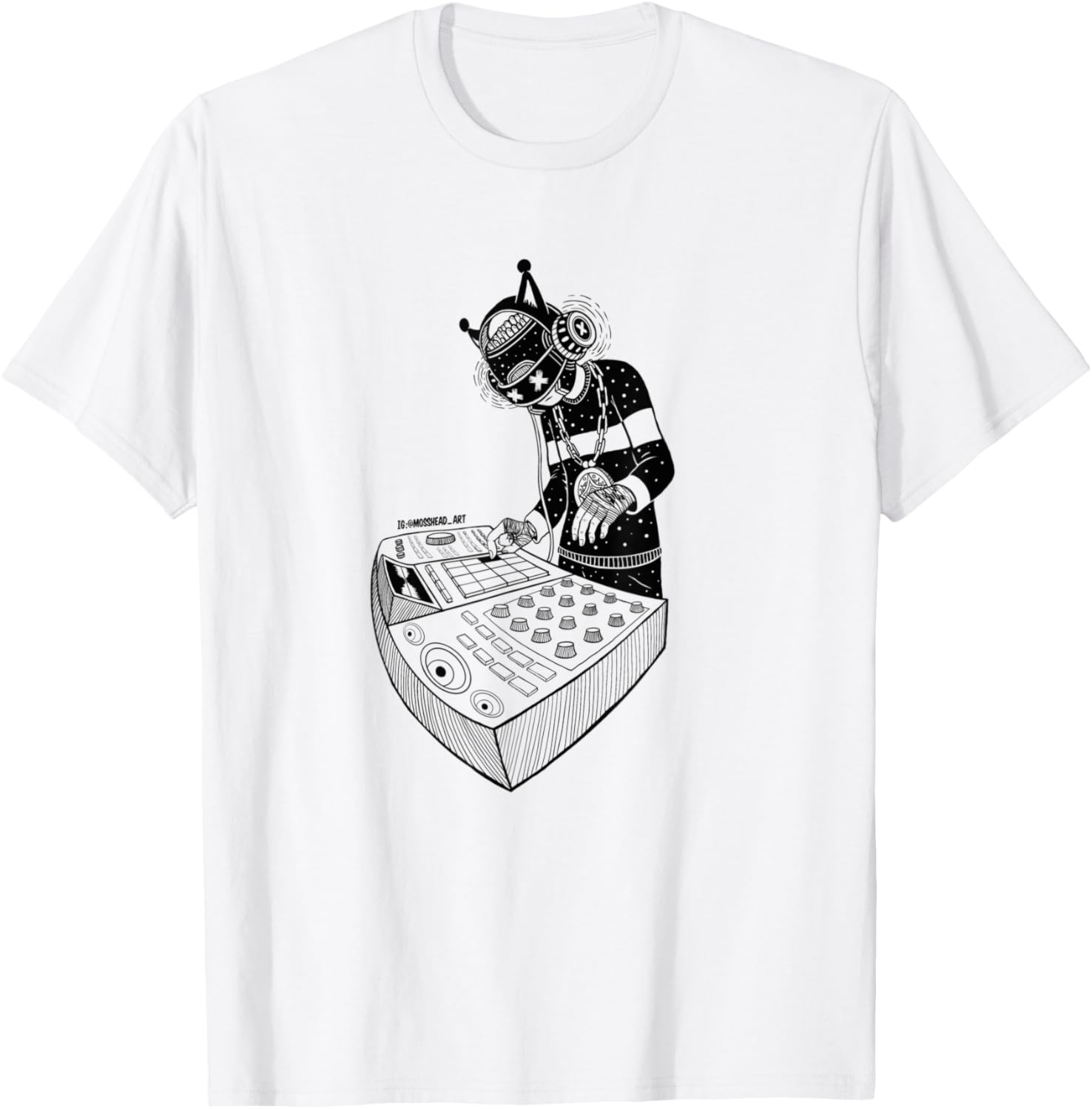 Electronic Dance Music Beat Maker and DJ Wearing Headphones Apparel | Premium Quality | Comfort Daily Wear