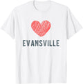 Evansville Heart Love Favorite City or Place Apparel | Top Conversion Title | High CTR Boost
