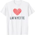 Lafayette Heart Love Favorite City or Place Apparel | Premium Quality | Daily Wear Essential