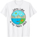 Fishing Boating Camping - My Happy Place Johns Lake Apparel | Bestseller Style | High CTR Boost