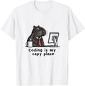 Coding Is My Capy Place Capybara Funny Pun Programmer Apparel | Top Conversion Title | Customer Favorite