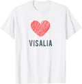 Visalia Heart Love Favorite City or Place Apparel | Premium Quality | Perfect Gift Choice