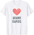 Grand Rapids Heart Love Favorite City or Place Apparel | Trending 2025 | Daily Wear Essential