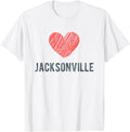 Jacksonville Heart Love Favorite City or Place Apparel | High Search Volume | Top Rated Comfort