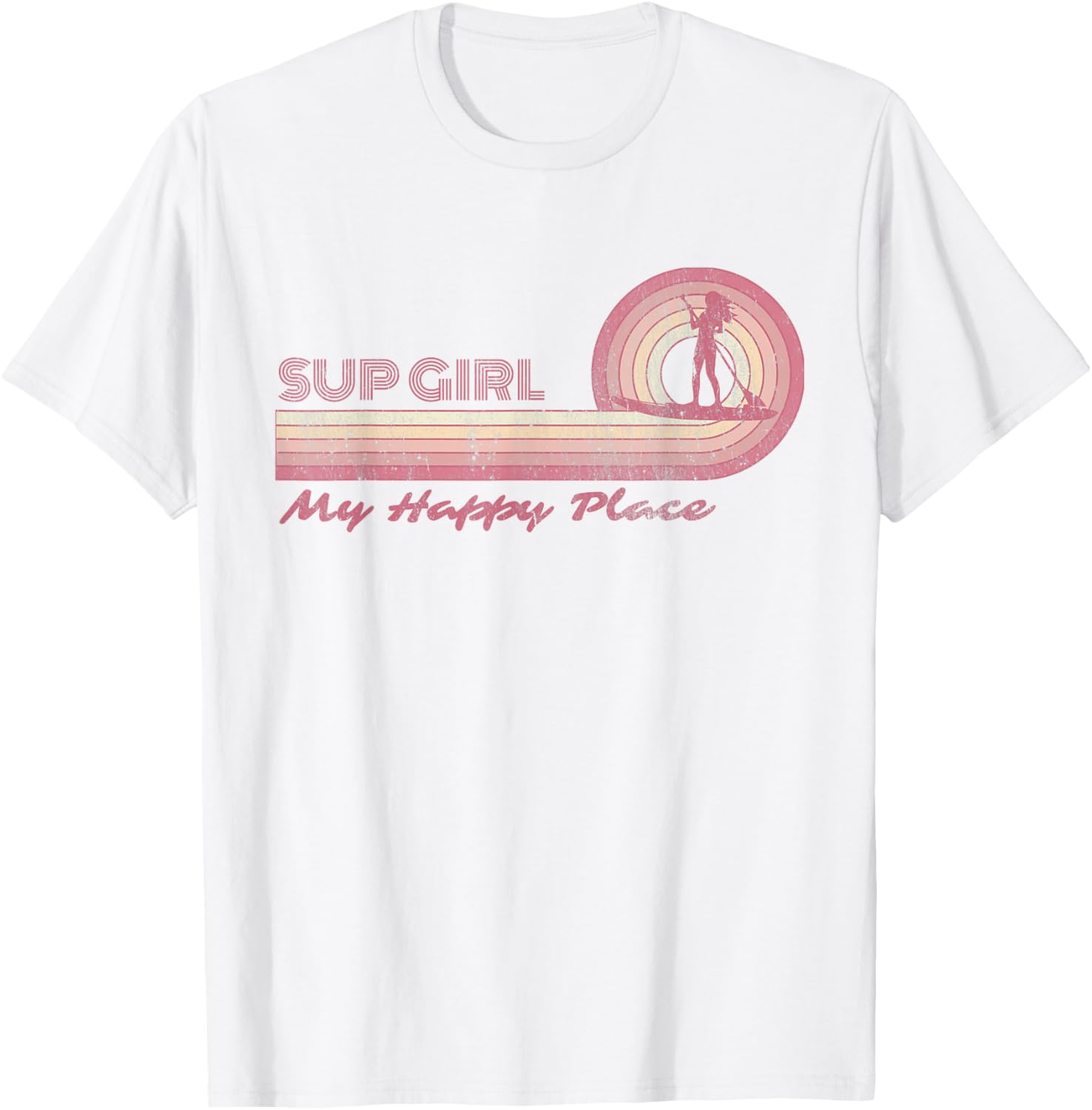 Paddleboard SUP Girl My Happy Place Stand Up Paddle Board Apparel | Google Shopping Optimized | Perfect Gift Choice