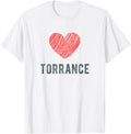 Torrance Heart Love Favorite City or Place Apparel | US Viral Pick | Daily Wear Essential