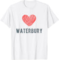 Waterbury Heart Love Favorite City or Place Apparel | Top Conversion Title | Top Rated Comfort