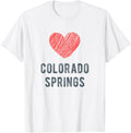 Colorado Springs Heart Love Favorite City or Place Apparel | Premium Quality | Aesthetic Casual Look