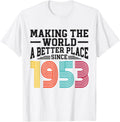 70 Birthday Making the world a better place since 1953 Apparel | Premium Quality | Daily Wear Essential