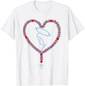 The Holy Rosary Roses Heart T-shirt Virgin Mary Catholics. T-Shirt | High Search Volume | Perfect Gift Choice