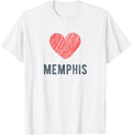 Memphis Heart Love Favorite City or Place Apparel | US Viral Pick | Perfect Gift Choice