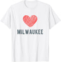 Milwaukee Heart Love Favorite City or Place Apparel | High Search Volume | Daily Wear Essential