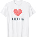 Atlanta Heart Love Favorite City or Place Apparel | Google Shopping Optimized | Perfect Gift Choice