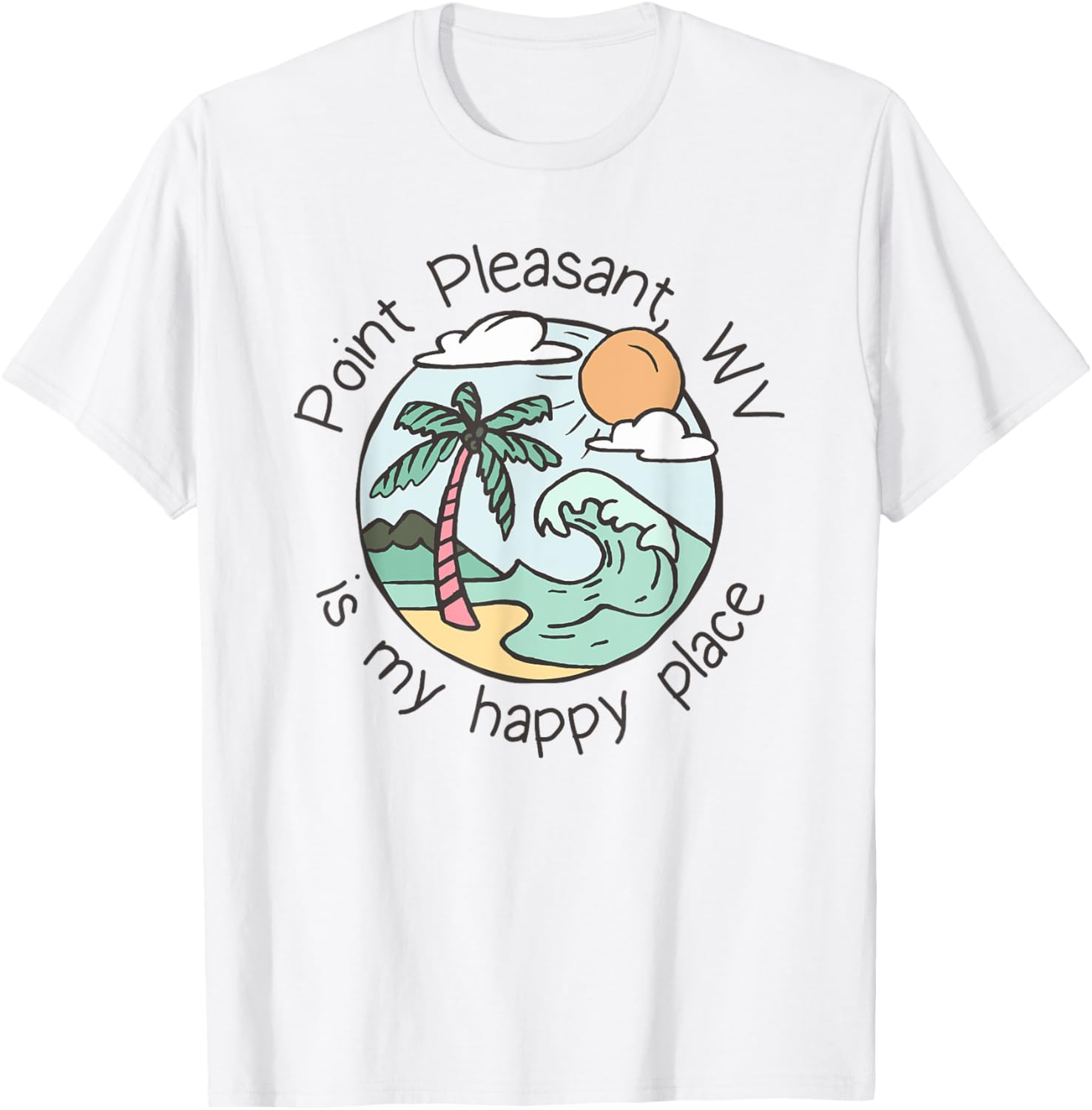 Cute Beach Motiv My Happy Place - Point Pleasant Apparel | High Search Volume | Customer Favorite