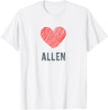 Allen Heart Love Favorite City or Place Apparel | Premium Quality | Daily Wear Essential