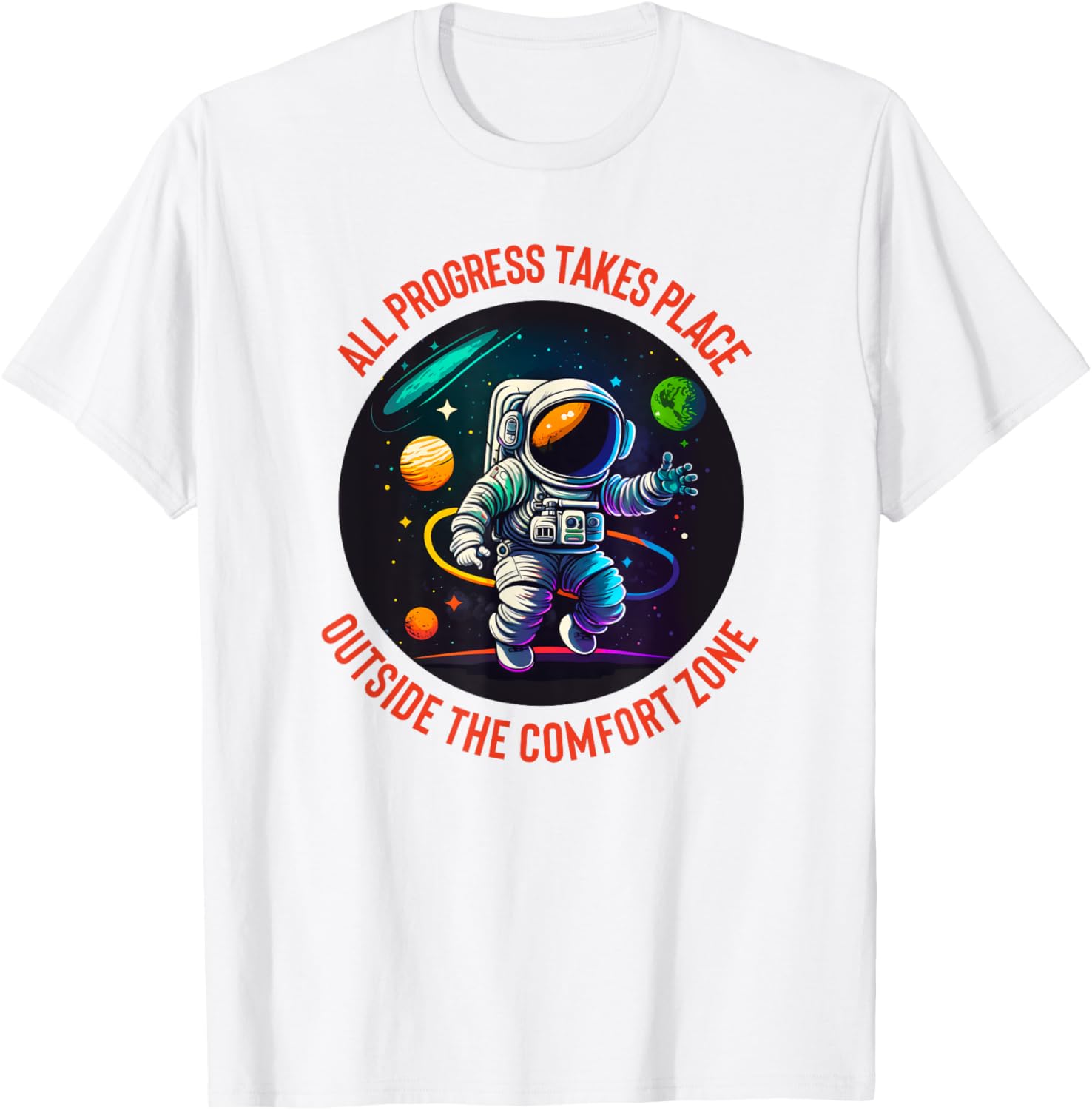 All Progress Takes Place Outside Comfort Zone Astronaut 6 Apparel | Trending 2025 | Aesthetic Casual Look
