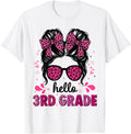 Hello 3rd Grade Messy Bun Coquette First Day Of School Girls Apparel | US Viral Pick | Aesthetic Casual Look